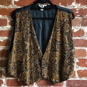 Vintage ARISE Beaded Paisley Vest